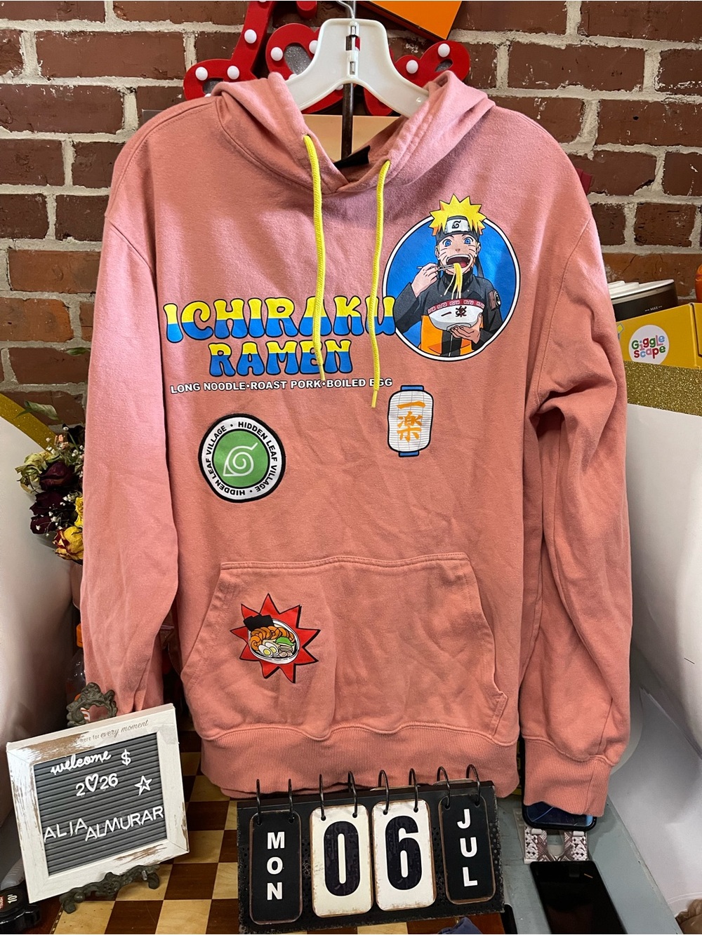 Naruto Shippuden Ichiraku Ramen hoodie features a large graphic